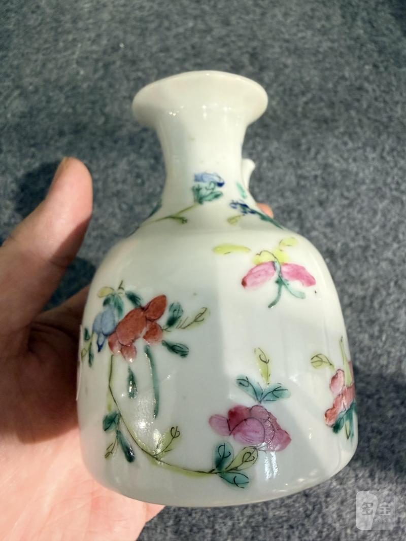 清晚期  粉彩草虫纹执壶 - 图5
